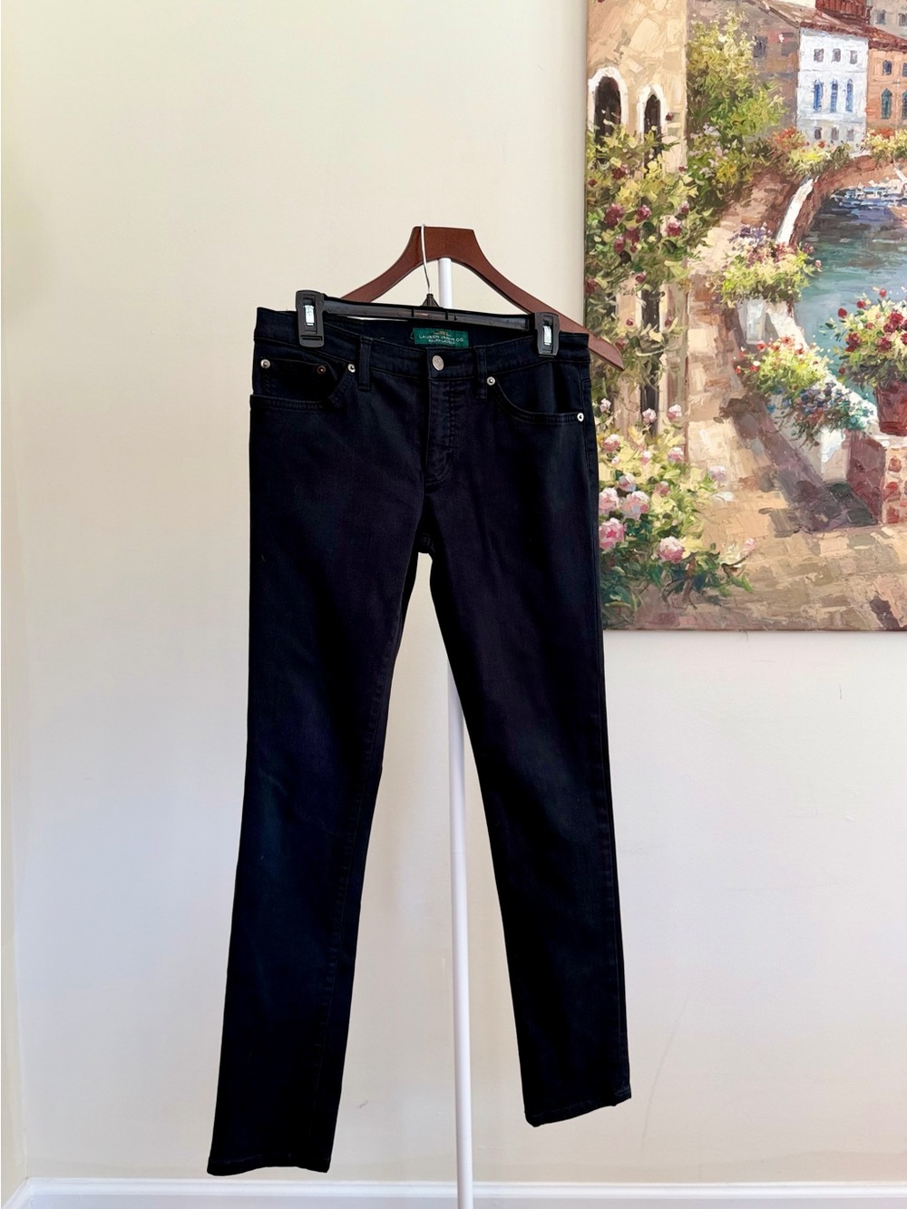 Lauren Ralph Lauren Black Denim Jeans Women’s Size 6 Classic Elegant